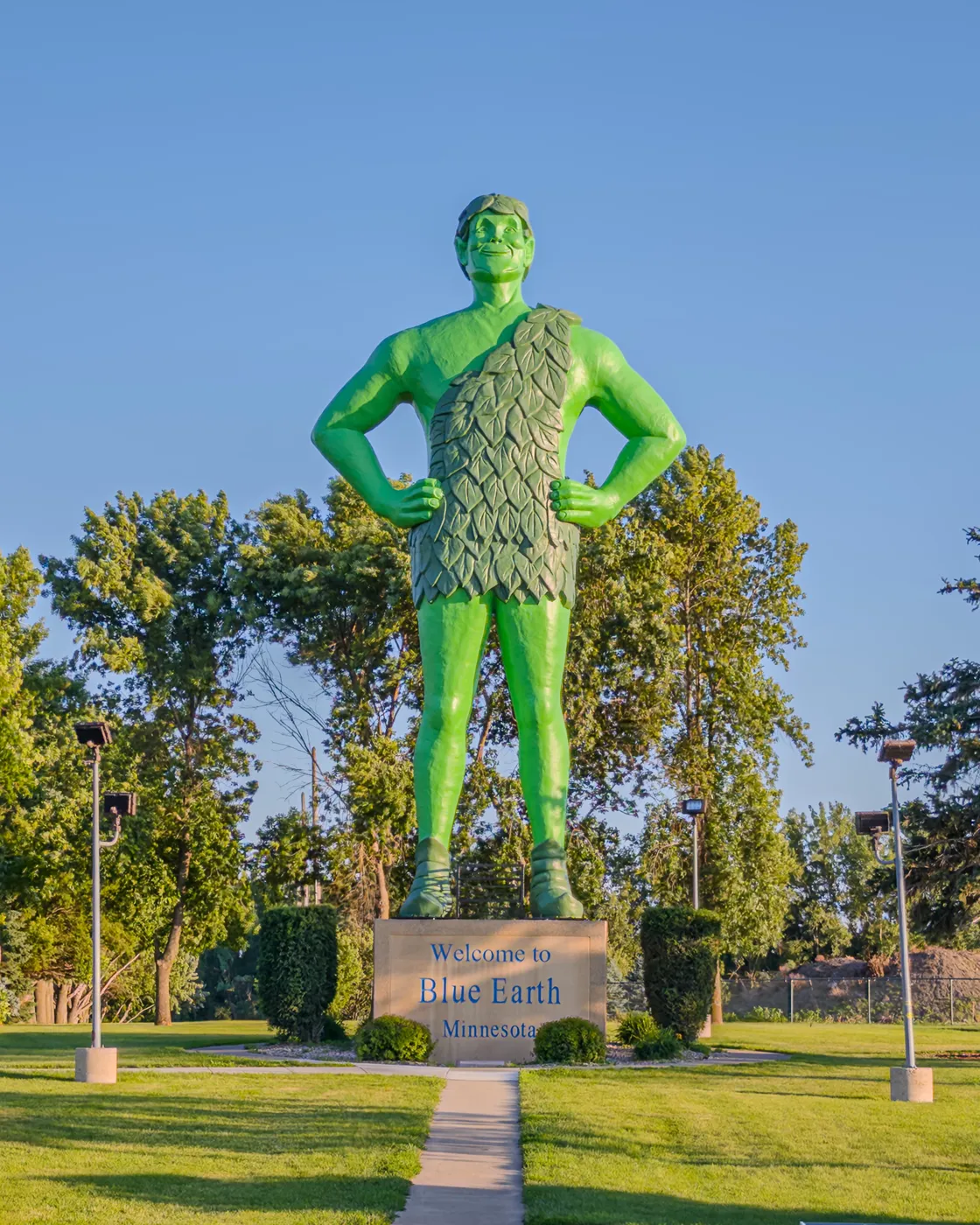 The Jolly Green Giant statue in Blue Earth, Minnesota